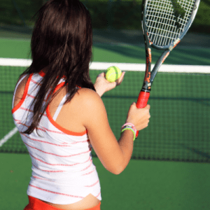 dziewczyna z rakietą tenisową